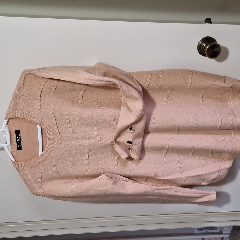 Dusty rose crew neck sweater/tunic